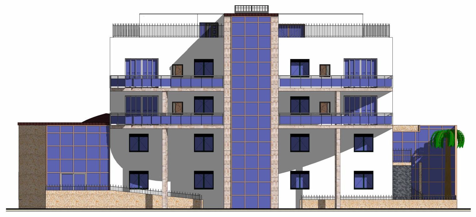 Élévation de la façade nord
